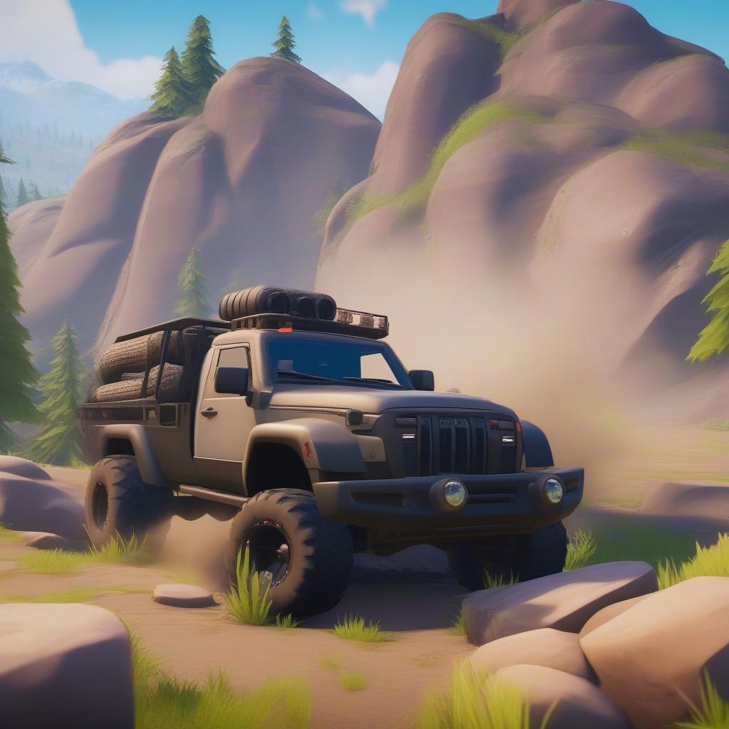 Fortnite Truck with Off-Road Tires