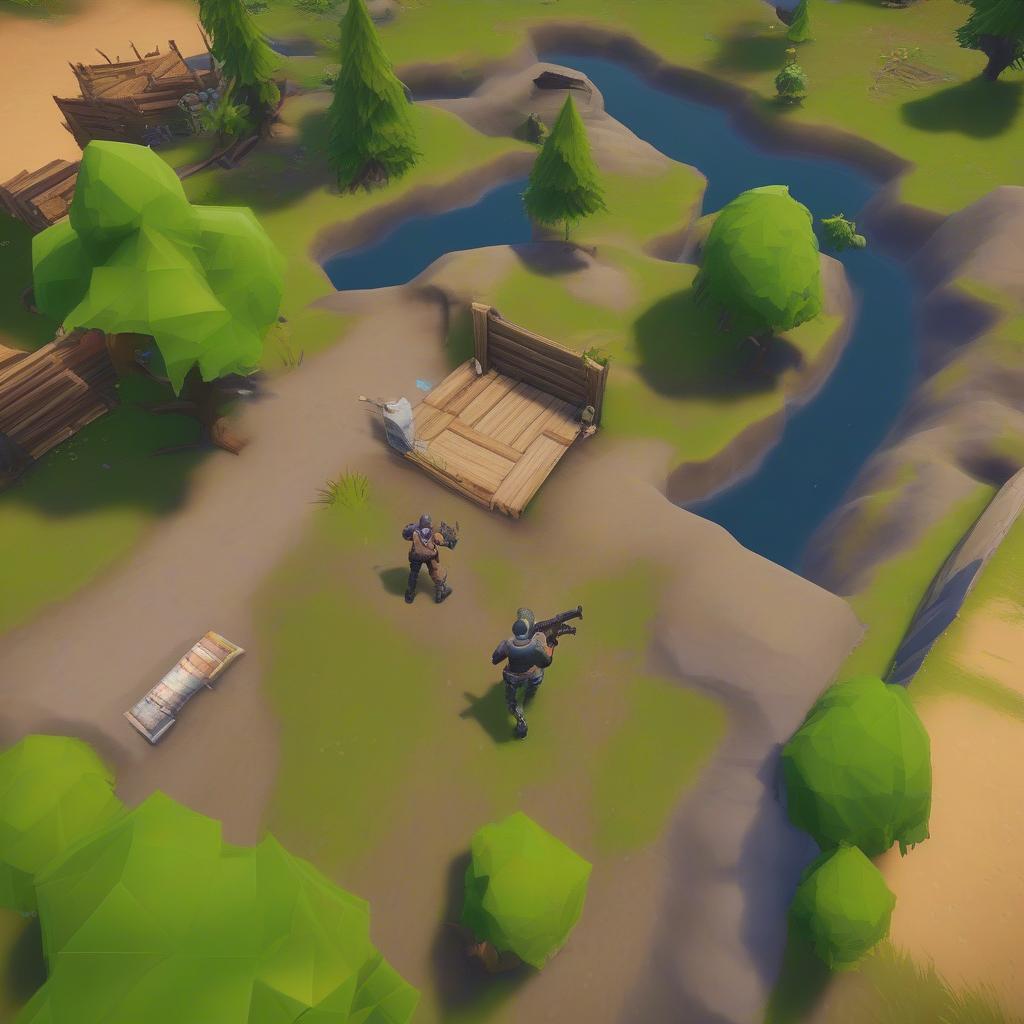 Efficient looting strategies in Fortnite Arena mode: Demonstrating optimal routes and resource gathering.