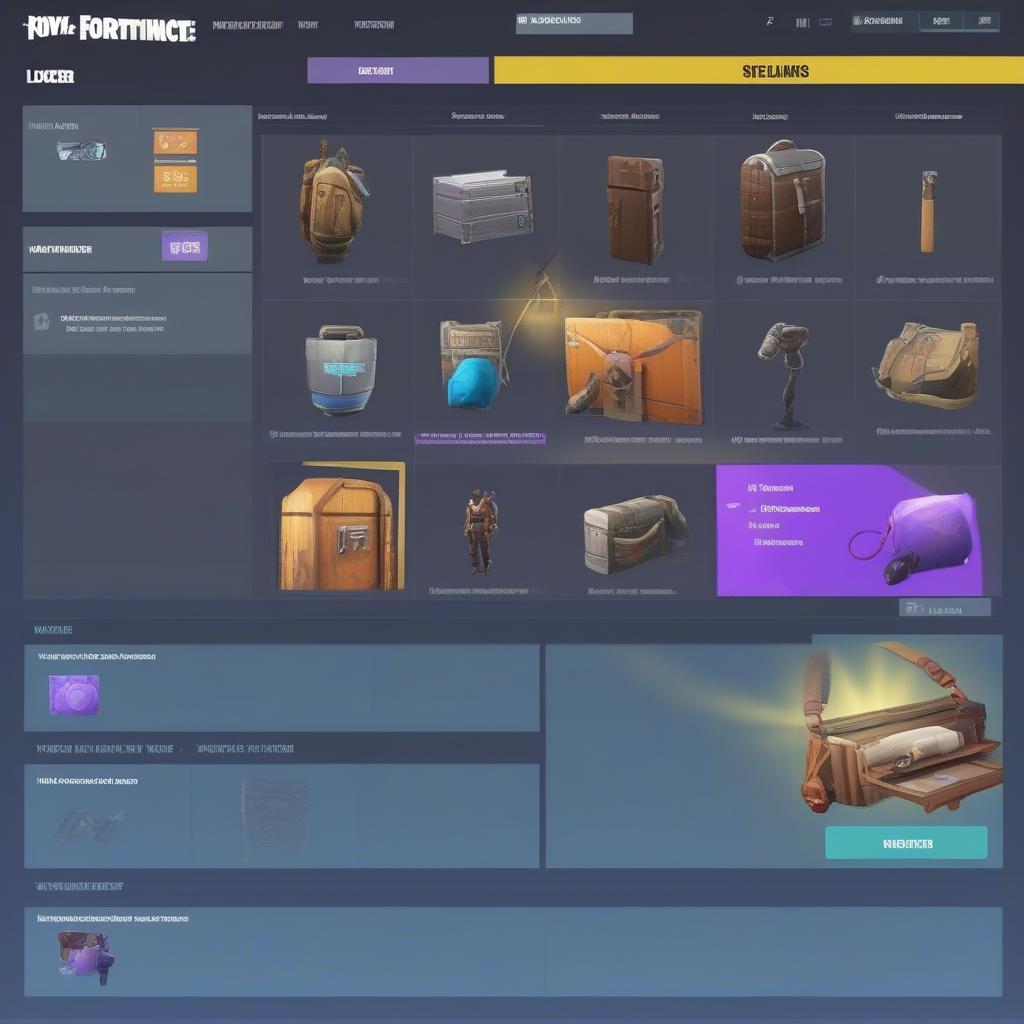 Navigating the Fortnite Locker Interface