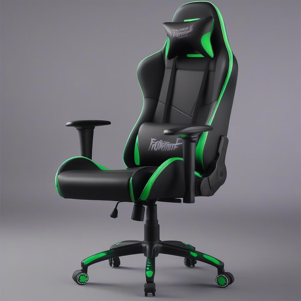 Ergonomic gaming chair designed for Fortnite with lumbar support and adjustable arms