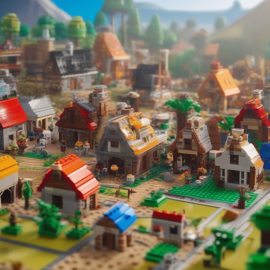 lego fortnite village building showcase