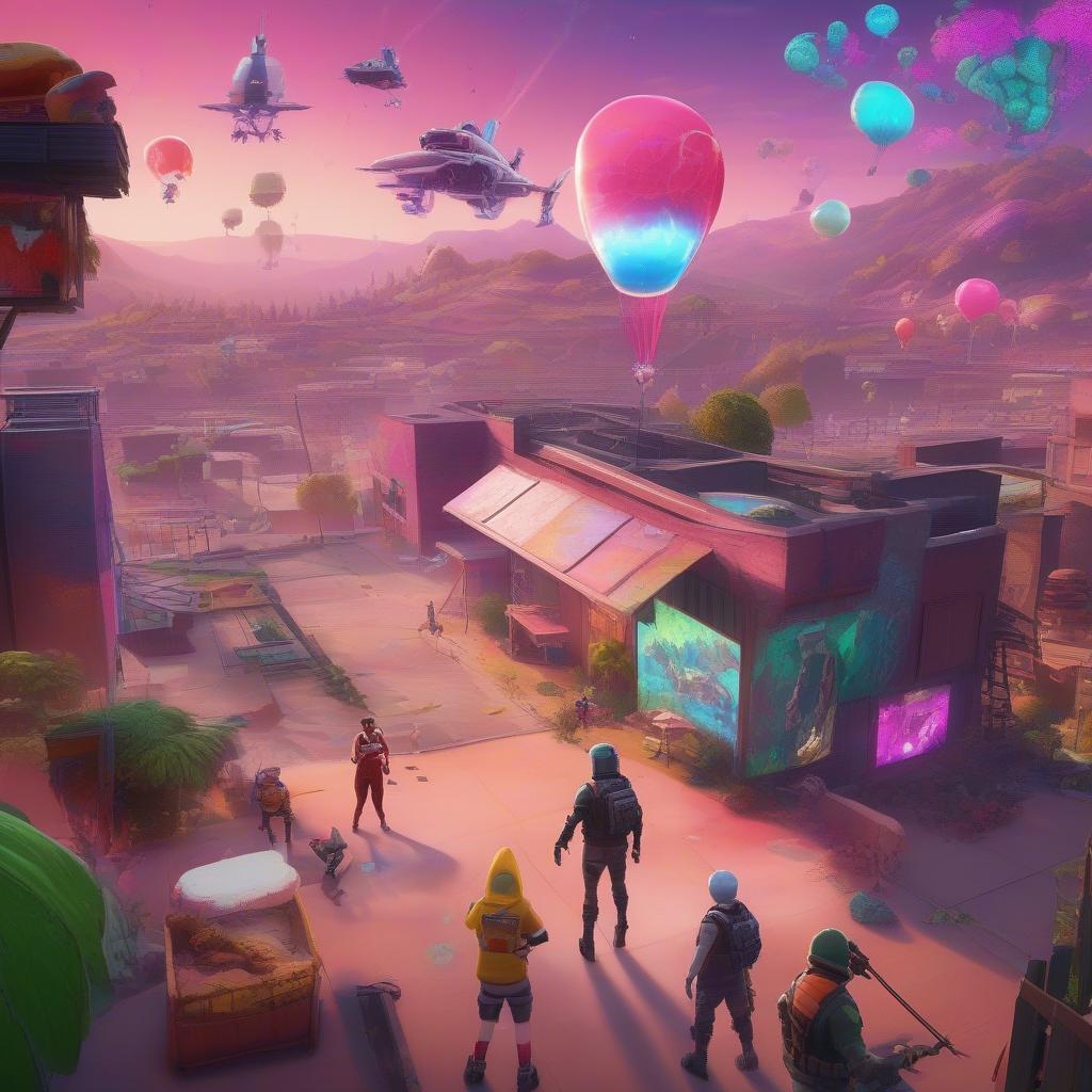 Squid Game and Fortnite A Perfect Blend Illustration
