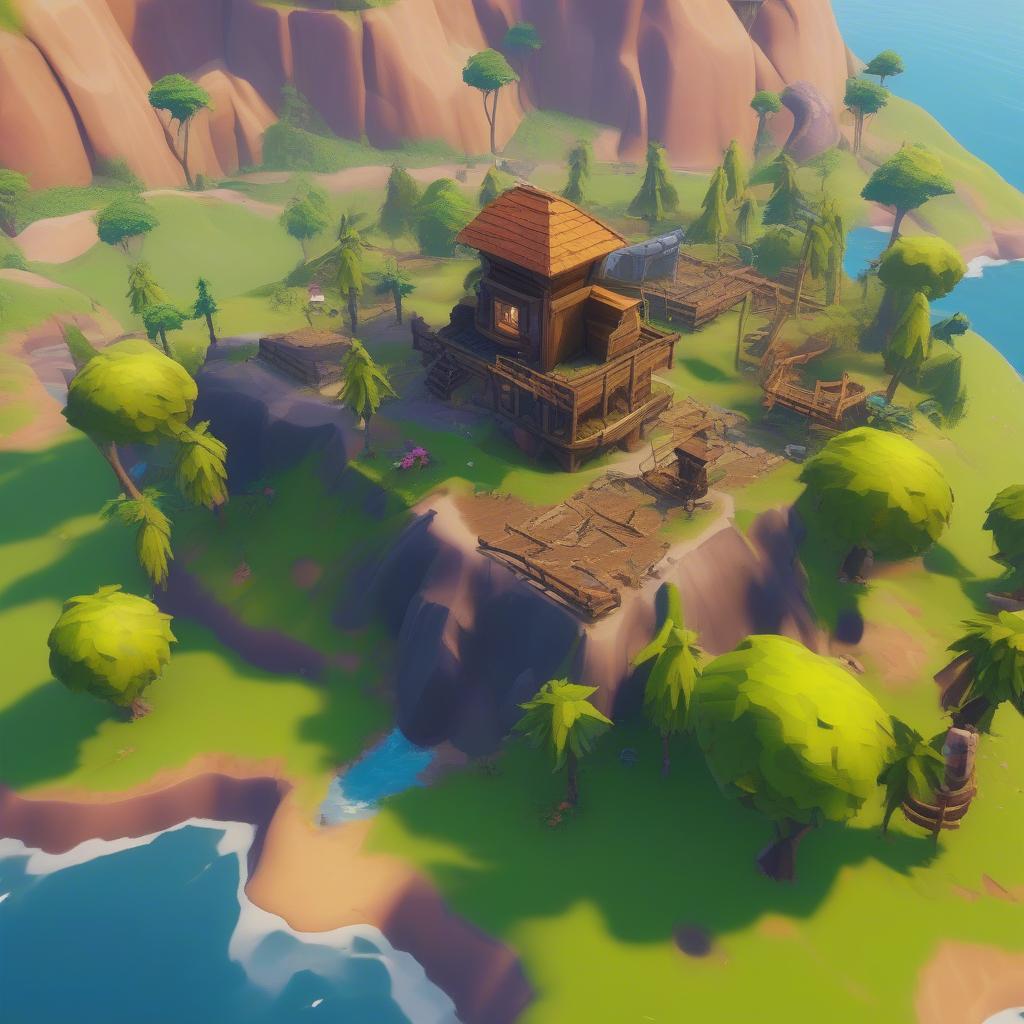 Exploring a Creative Island in Fortnite Adventure Mode